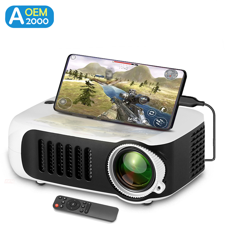 Home Cinema Entertainment - A2000 Mini-projector Draagbare thuisbioscoop 3D LED-videoprojector