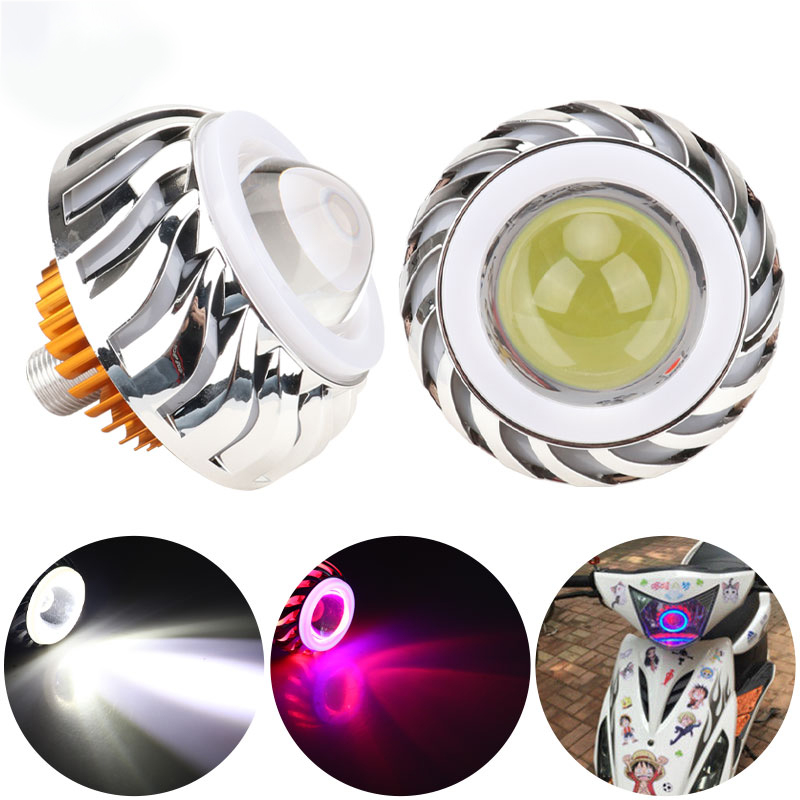 Projector Lamp Replacement - 1 stuk motorfiets koplamp dubbele halo