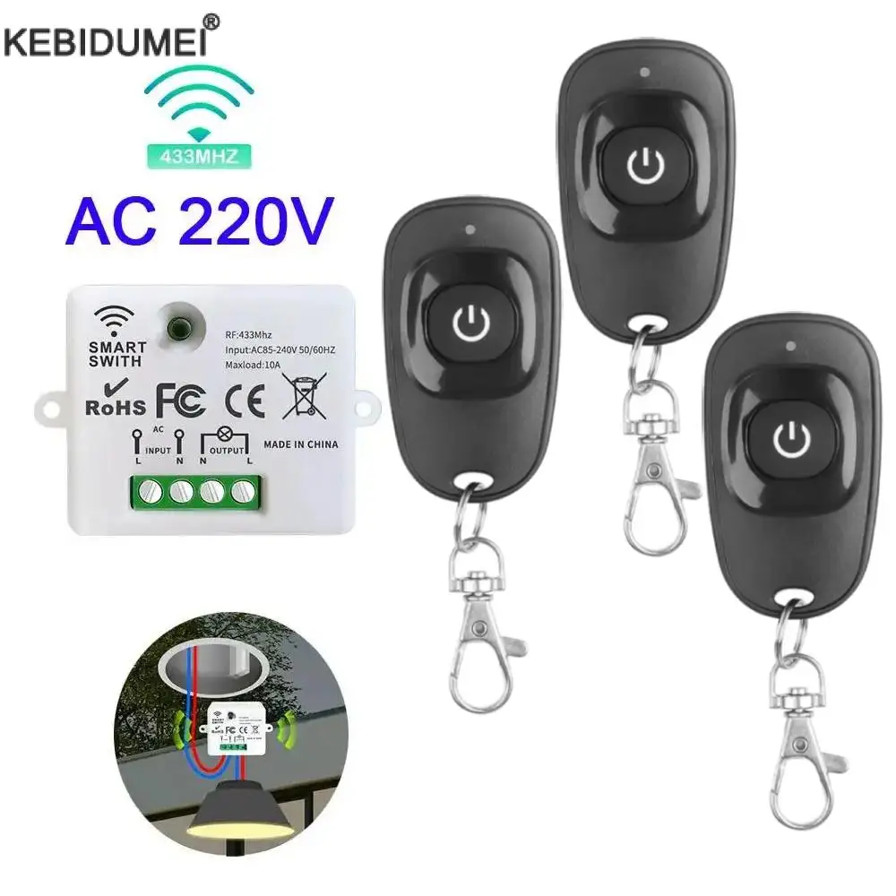 Home Cinema Receiver - 433Mhz Universele Draadloze Afstandsbediening Schakelaar 110V