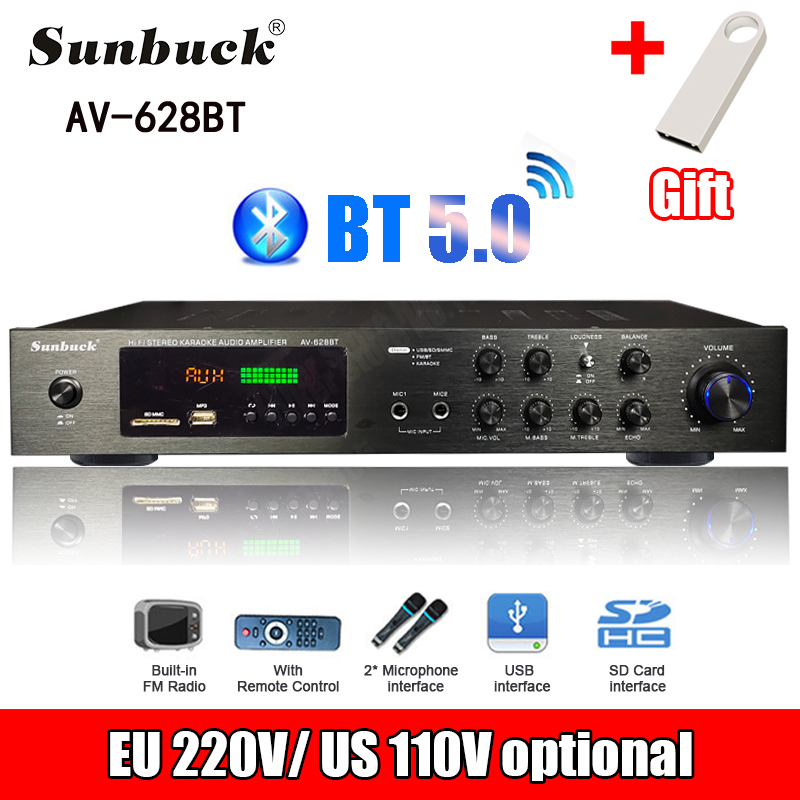 Home Cinema Receiver - 110/220V 2000W Bluetooth Eindversterker Audio Subwoofers