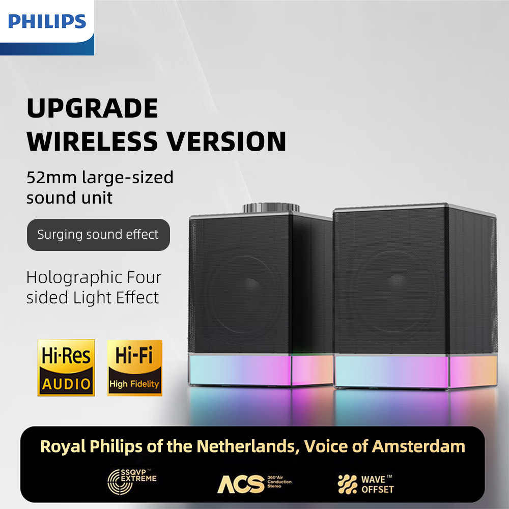 Home Cinema Philips - Philips SPA4209 Bluetooth-luidspreker Coole holografische RGB
