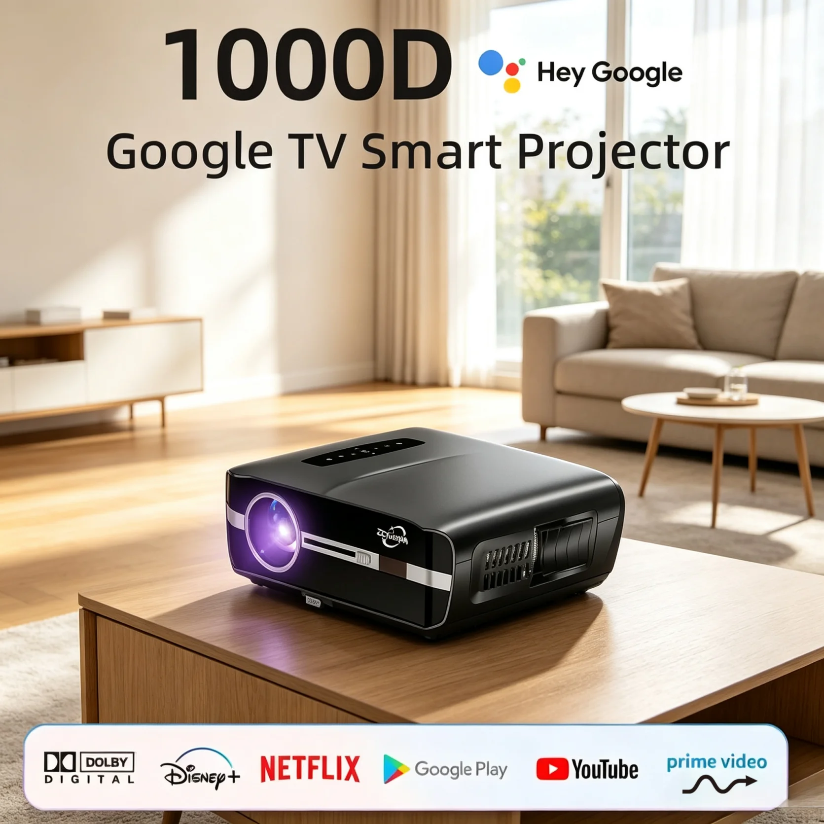 Home Cinema Entertainment - Officiële Google TV 4K Projector 4200ANSI