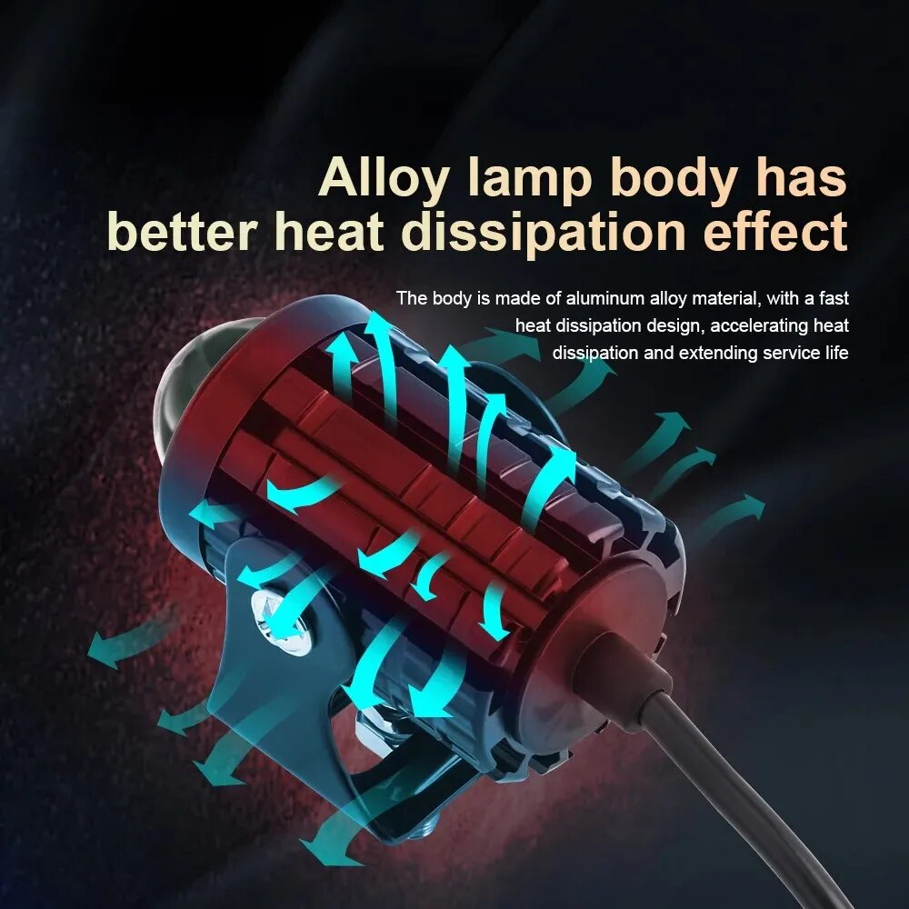 Universele motorfiets LED-kopl - Projector Lamp Replacement recensie en prijs