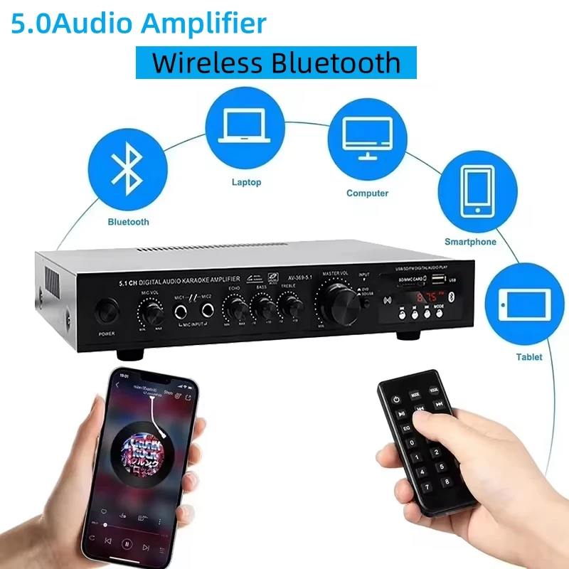 AV-369BT Bluetooth 5.1 Geluid  - Home Cinema Receiver recensie en prijs