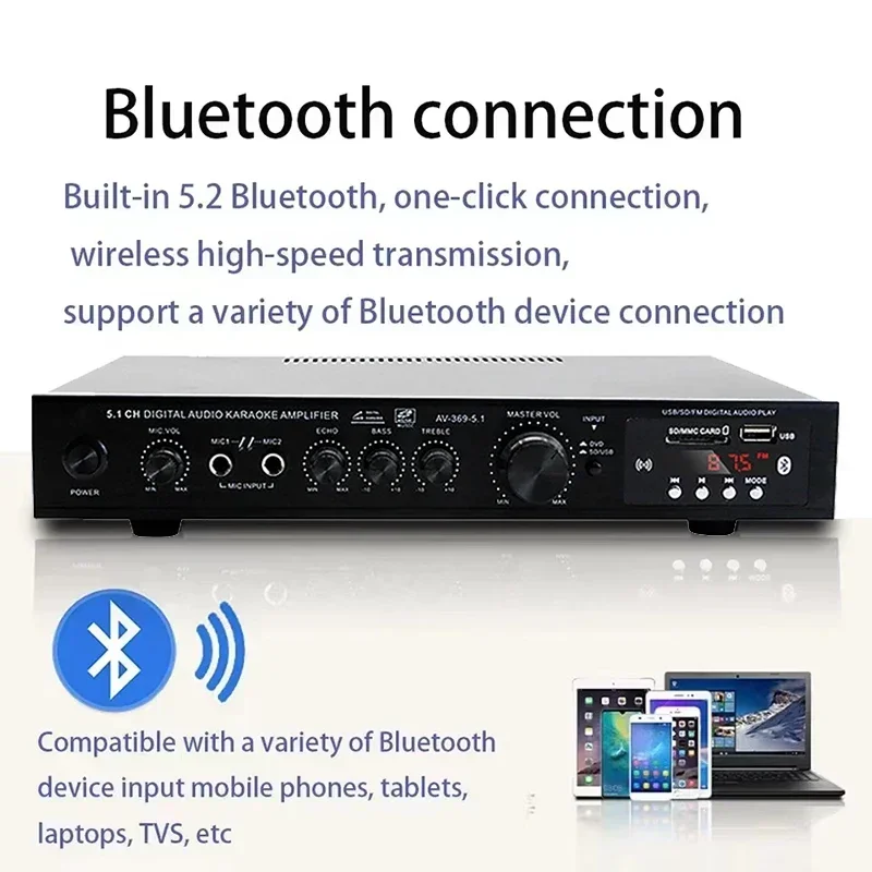 AV-369BT Bluetooth 5.1 Geluid  - Home Cinema Receiver recensie en prijs